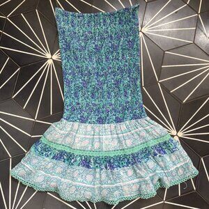 Alicia Bell strapless mini dress in blue tones, size S